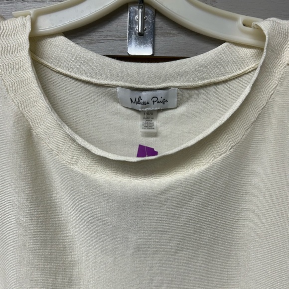 Melissa Paige Cream Button-Accent Blouse - Picture 2 of 6